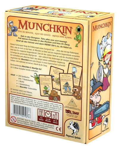 Pegasus Munchkin 1+2 Kortspil Tysk – Æskens bagside