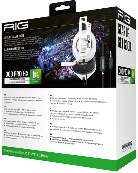 Nacon - Rig Headphones 300 Pro HX - White Nacon