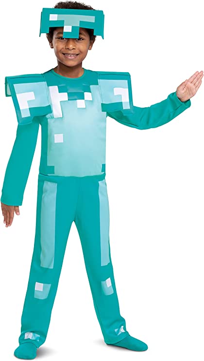 Verkleidung - Minecraft-Kostüm - Diamantrüstung (116 cm)