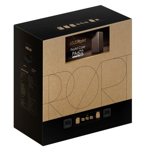 ASUS ProArt PA602 Wood Edition Retro Brown - Metal Panel – produkt og emballage
