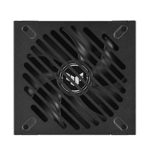 ASUS TUF Gaming 750W Gold EVO – blæser og kølegitter set ovenfra