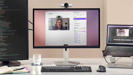 Logitech - MX Brio Ultra HD 4K Collaboration and Streaming Webcam - Pale Grey Logitech