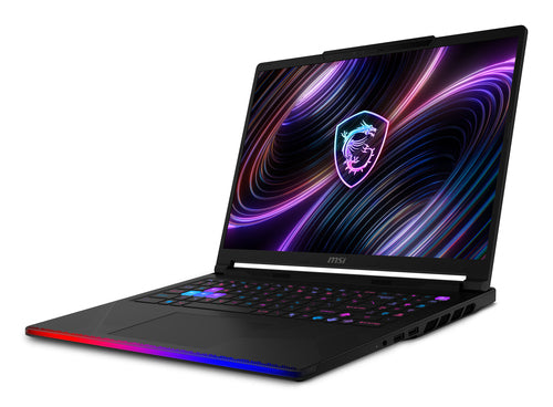 MSI Raider 16 MAX HX B2WJ-071 – åben computer set fra venstre