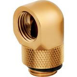 CORSAIR Hydro X Series 90°-Drehadapter für Kühlmittelsystemanpassung, 2er-Pack, Gold