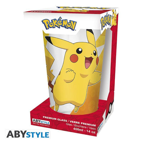 POKEMON Large Glass Premium - Pikachu foil - 400 ml Abysse
