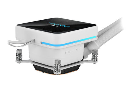 ASUS PRIME SLC II 360 ARGB LCD WHT – nærbillede af produktets detaljer (vinkel 4)