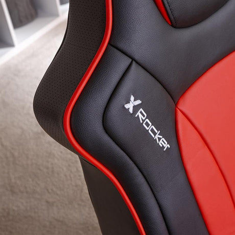 X-Rocker - Torque 2.1 Stereo Audio Gaming Chair with Vibration - BLACK/RED X-Rocker