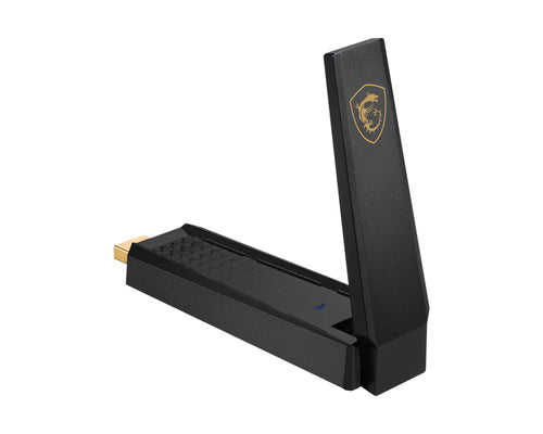 MSI AXE5400 USB-adapter med antenne rejst