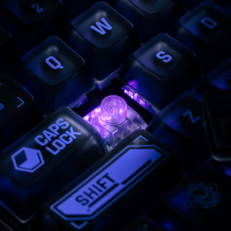 8BitDo Retro 87 Mecha Break – mekanisk tastatur, engelsk – Switch og keycap i nærbillede