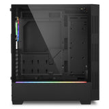 Sharkoon RGB LIT 100 tower case (black, front and side panel of tempered glass) Sharkoon