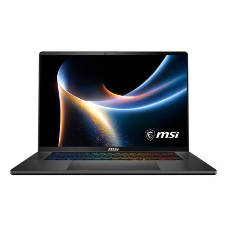 MSI Stealth 16 AI+ B3WGX-015FR – skærm og tastatur set forfra