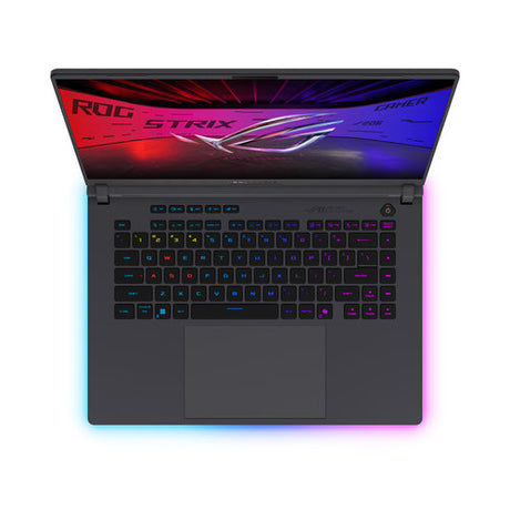 ASUS ROG Strix G16 G615LR-S5006W – taster og arbejdsflade set ovenfra