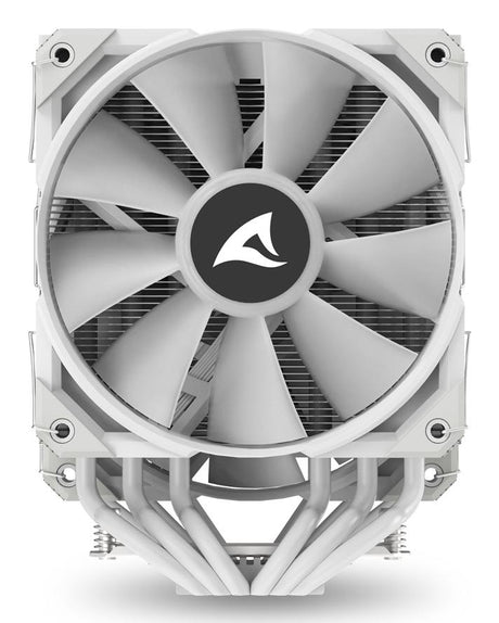 Sharkoon A60 RGB White 260W TDP 6-Heatpipe Dual Tower Dual 120mm PWM FDB ARGB CPU Air Cooler Sharkoon
