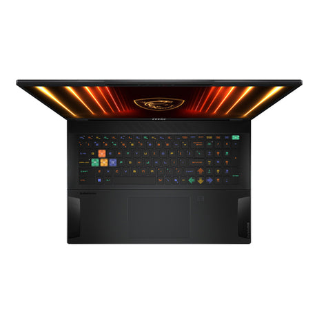 MSI Stealth 18 HX AI A2XWJG-013FR – tastatur og touchpad set ovenfra