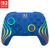 Turtle Beach Afterglow Wave Wireless – Switch, blå – Front med Switch 2-logo