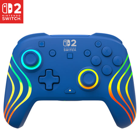 Turtle Beach Afterglow Wave Wireless – Switch, blå – Front med Switch 2-logo