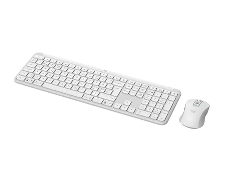 Logitech - Signature Slim Wireless Keyboard and Mouse Combo MK950 Off-White NORDIC