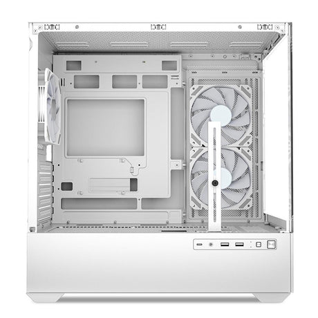 Sharkoon MK6 RGB White Panoramic Dual Tempered Glass 3x 120mm ARGB PWM Fans USB-C BTF Micro-ATX Gaming PC Case Sharkoon