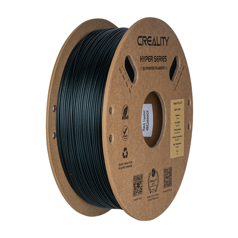 Creality Hyper PLA-CF filament – mørkegrøn, 1 kg