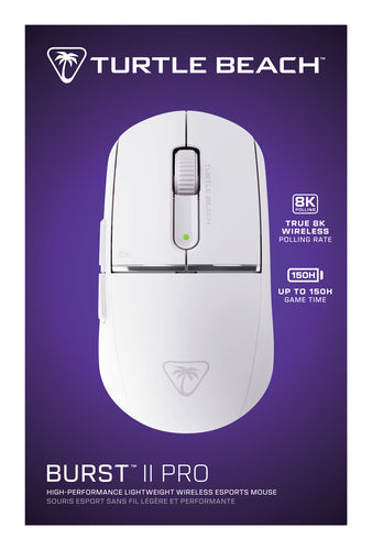 Turtle Beach Burst II Pro – trådløs gamingmus, hvid – Emballagens front
