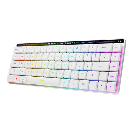 ASUS ROG Falchion RX – tastatur set skråt forfra – layoutillustration