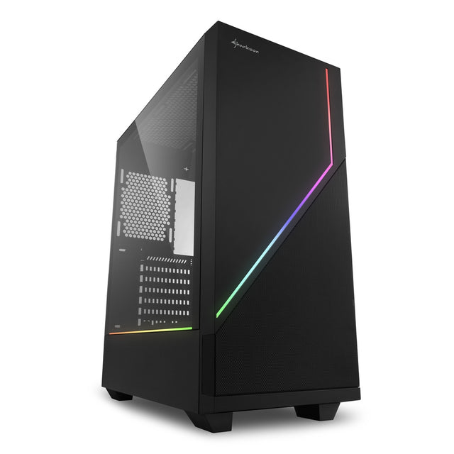 Sharkoon RGB FLOW, tower case (black, side panel of tempered glass) Sharkoon