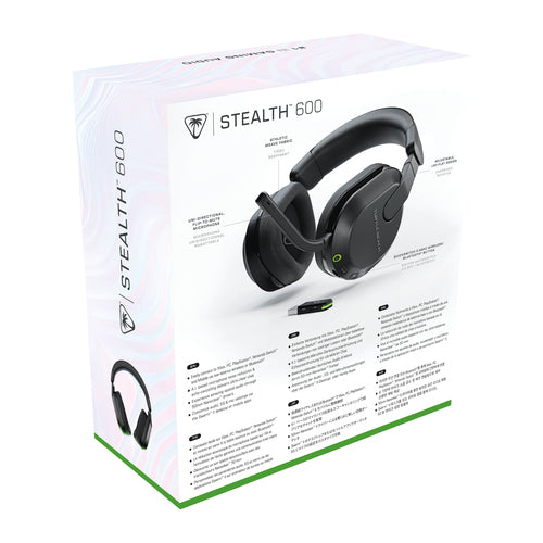 Turtle Beach Stealth 600 Gen 3 – Xbox – Trådløst headset – Sort – emballage bagfra