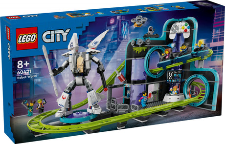 LEGO 60421 City Roller Coaster with Robot Mech, construction toy LEGO