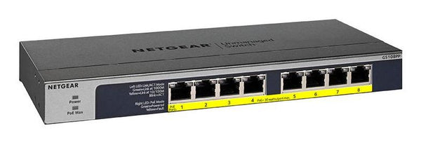 NETGEAR GS108PP – 8-port Gigabit PoE+-switch, 123 W