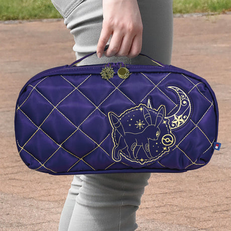 HORI Puff Pouch (Espeon & Umbreon) til Nintendo Switch 2 – lilla – mellemstørrelse