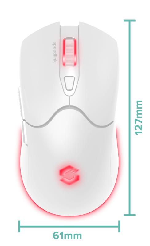 Speedlink - VELOX Rechargeable RGB Wireless Gaming Mouse - White Speedlink