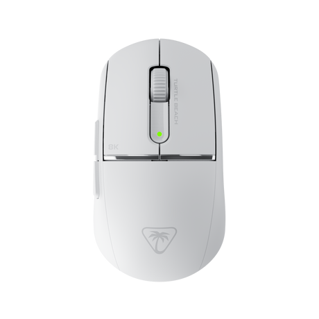Turtle Beach Burst II Pro – trådløs gamingmus, hvid – Overside på mørk baggrund