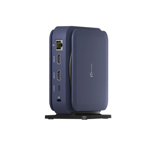 j5create JCD3196-N – dual HDMI-dock, mørkeblå – Dockens portsider
