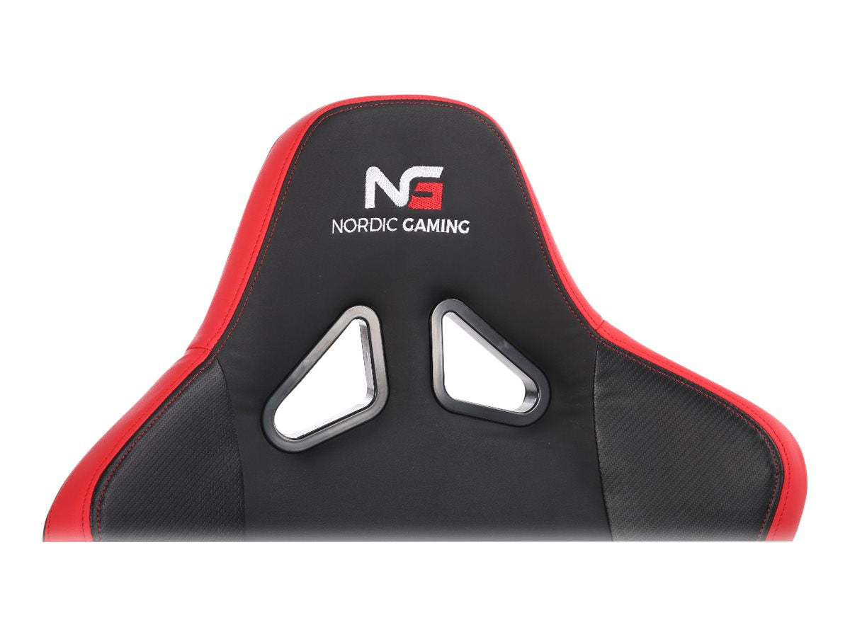 Nordic Gaming Heavy Metal Gamer Stuhl Schwarz Rot 