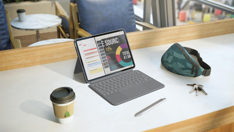 Logitech - Combo Touch iPad Air 11-inch (M2) - OXFORD GREY - PAN - NORDIC