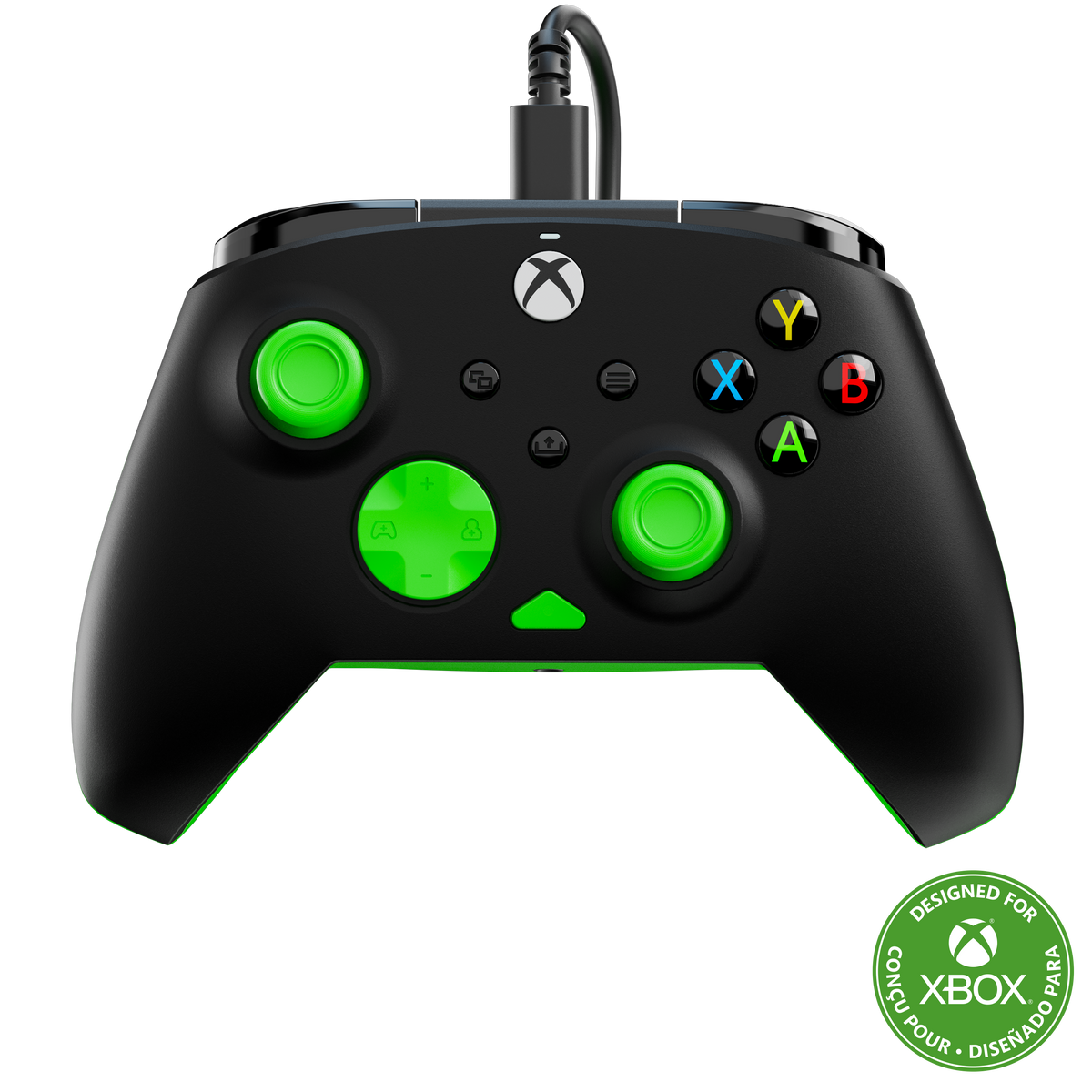 Turtle Beach Rematch Core Wired – Xbox/PC, sort/grøn – Sort/grøn controller med Xbox-logo