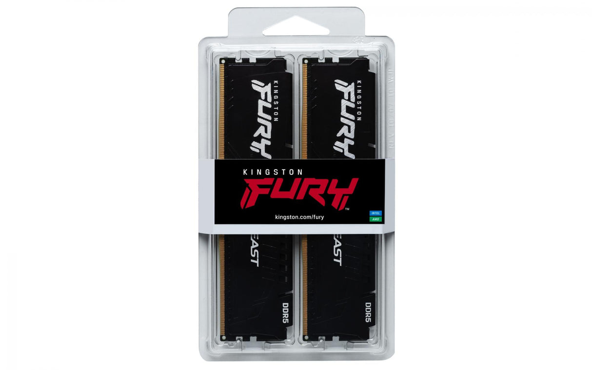 Kingston FURY Beast DDR5 SDRAM 64GB kit 6000MHz CL30  On-die ECC DIMM 288-PIN Kingston Technology