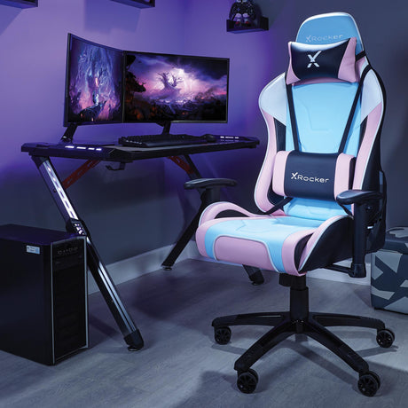 X Rocker BUBBLEGUM Agility Sport Esport Gaming Chair X-Rocker