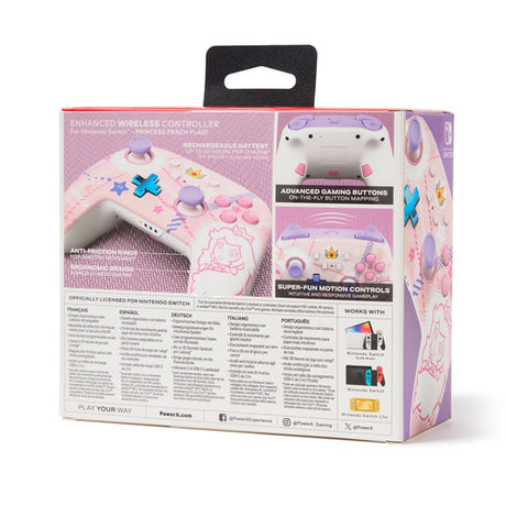 PowerA Enhanced Wireless Controller – Princess Peach Plaid – Switch – produktbillede 13