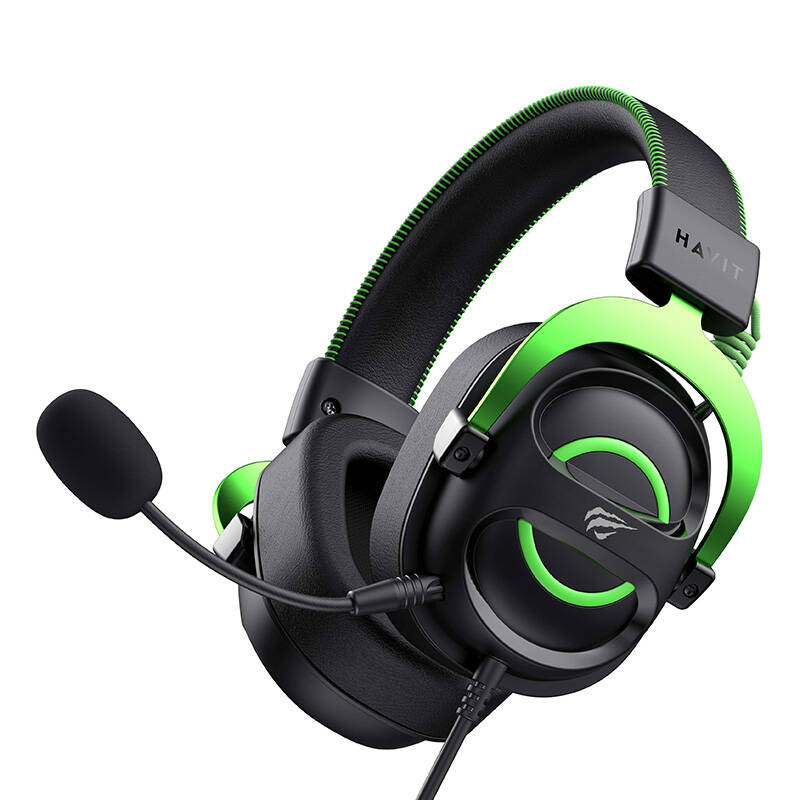 Gaming Headphones Havit H2002E (Black-Green) Havit