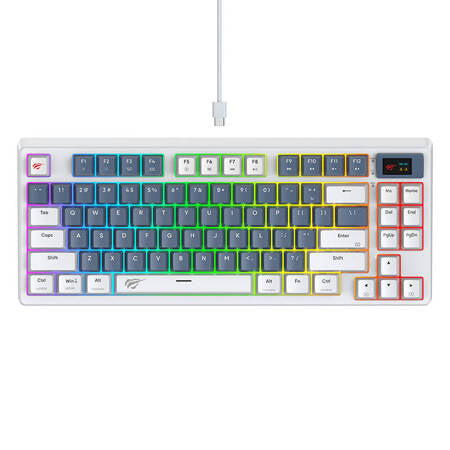 Mekanisk Gaming Tastatur Havit KB884L hvid Havit