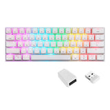 Wireless Mechanical keyboard Motospeed SK62 White (red switch) Motospeed