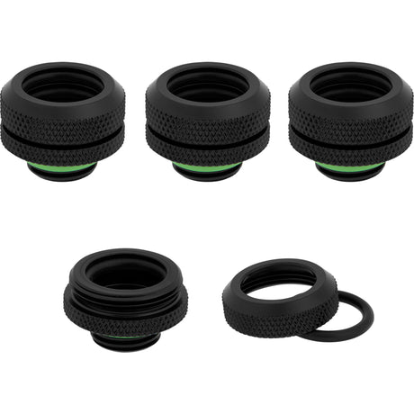 CORSAIR Hydro X Series XF Hardline 14mm OD Fitting Kølevæske system tilpasning 4-pack Sort