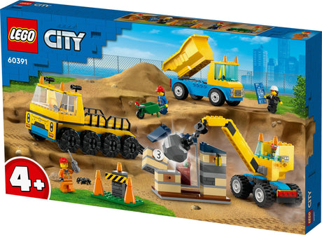 LEGO 60391 City Construction Vehicles and Crane with Wrecking Ball Construction Toy LEGO