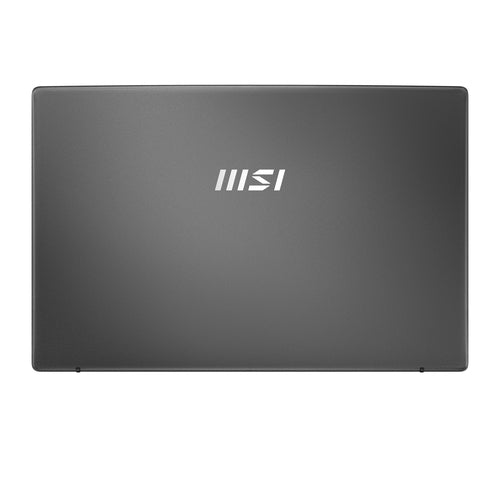 MSI Modern 15 F1MG-1246FRNN – lukket låg med MSI-logo
