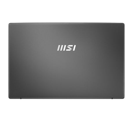 MSI Modern 15 F1MG-1246FRNN – lukket låg med MSI-logo