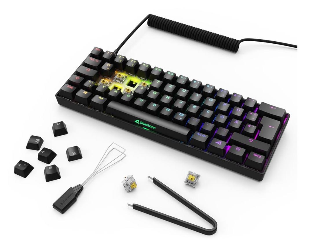 Sharkoon SKILLER SGK50 S4 Gen2 (black, DE layout, Gateron Yellow) Sharkoon