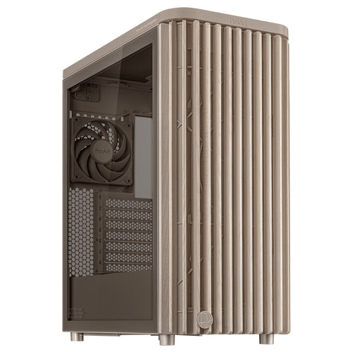 ASUS ProArt PA401 Wood Edition Beige – ATX-kabinet med glas