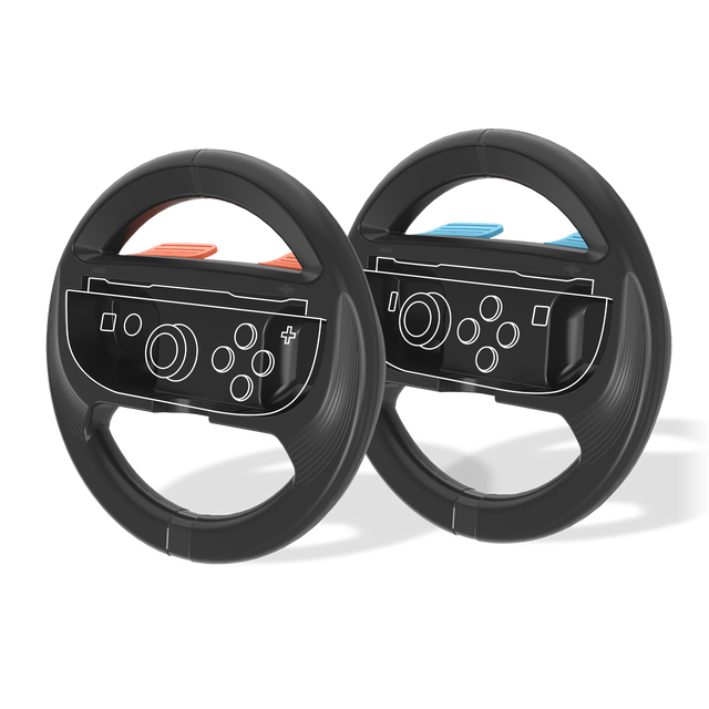 Freaks And Geeks - Wheels for Switch 2 Joy-con x2 - Black – produktbillede