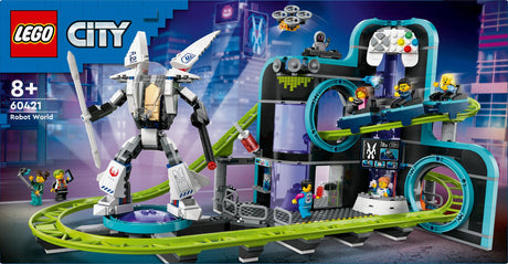 LEGO 60421 City Roller Coaster with Robot Mech, construction toy LEGO